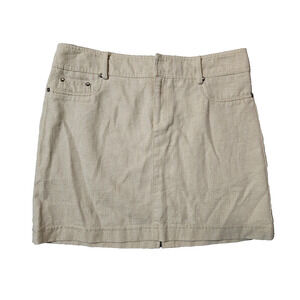 Cache Tan Mini Skirt